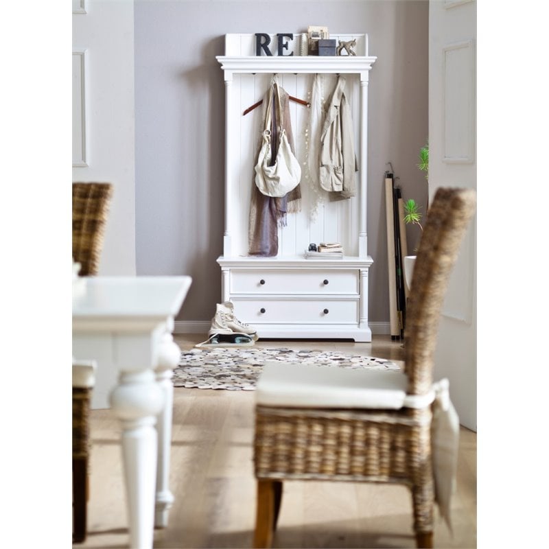 NovaSolo Provence Hall Tree in Pure White