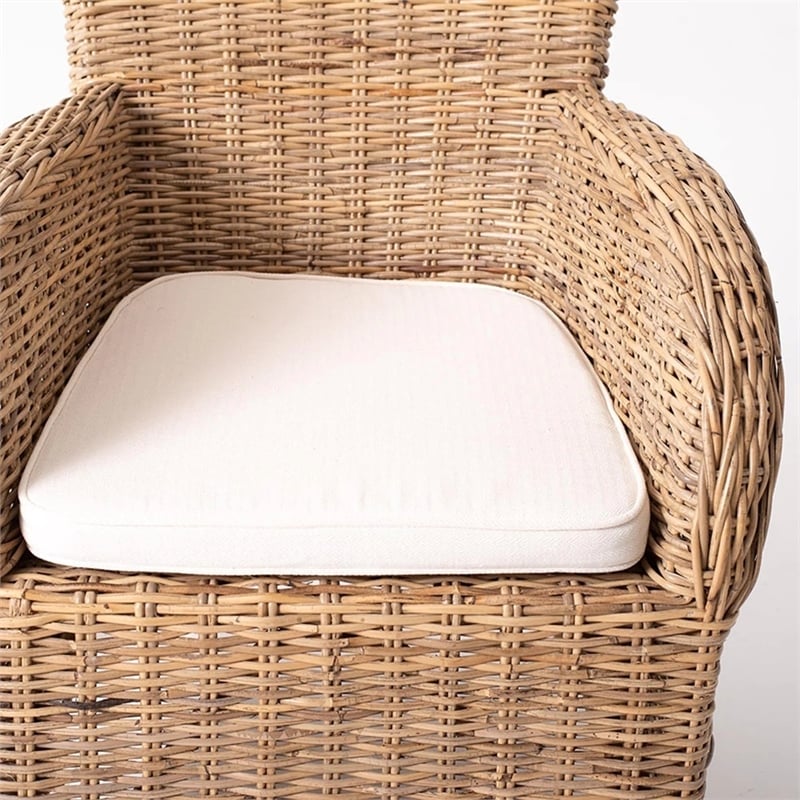 NovaSolo Wickerworks Rook Dining Chair with Cushion (Set of 2)
