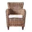 NovaSolo Wickerworks Baron Chair with Seat Cushion (Set of 2)