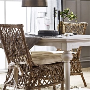 NovaSolo Wickerworks Aristocrate Side Chair (Set of 2)