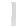 NovaSolo Halifax Mahogany Wood Kitchen Hutch Cabinet with 5 Doors 3 Drawers in White
