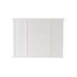 NovaSolo Halifax Mahogany Wood Kitchen Hutch Cabinet with 5 Doors 3 Drawers in White