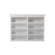 NovaSolo Halifax Mahogany Wood Bookcase 5 Doors 3 Drawers in Classic White