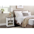 NovaSolo Halifax Accent Mahogany Wood Bedside Table with Shelves in Deep Brown