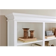 NovaSolo Halifax Mahogany Wood Buffet Hutch Unit with 6 Shelves in White