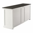 NovaSolo Halifax Mahogany Wood Buffet with 5 Doors 3 Drawers in White