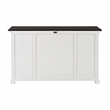NovaSolo Halifax Mahogany Wood Buffet with 4 Doors 3 Drawers in White