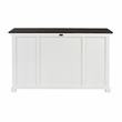 NovaSolo Halifax Mahogany Wood Buffet with 4 Doors 3 Drawers in White