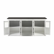 NovaSolo Halifax Mahogany Wood Buffet with 6 Glass Doors in White