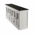 NovaSolo Halifax Mahogany Wood Buffet with 6 Glass Doors in White