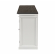 NovaSolo Halifax Mahogany Wood Buffet with 6 Glass Doors in White