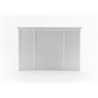 NovaSolo Buffet Hutch Unit with 4 Glass Doors Solid Wood Halifax in White