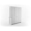 NovaSolo Buffet Hutch Unit with 4 Glass Doors Solid Wood Halifax in White