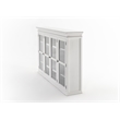 NovaSolo Buffet Hutch Unit with 4 Glass Doors Solid Wood Halifax in White