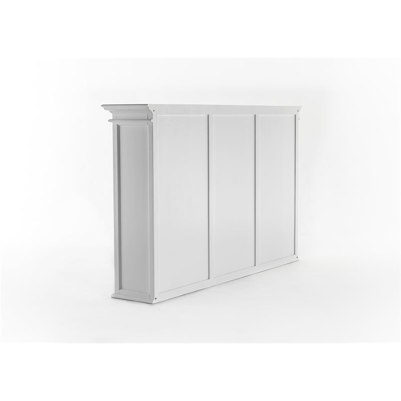 Hutch Unit with 6 Glass Doors Solid Wood Halifax in White