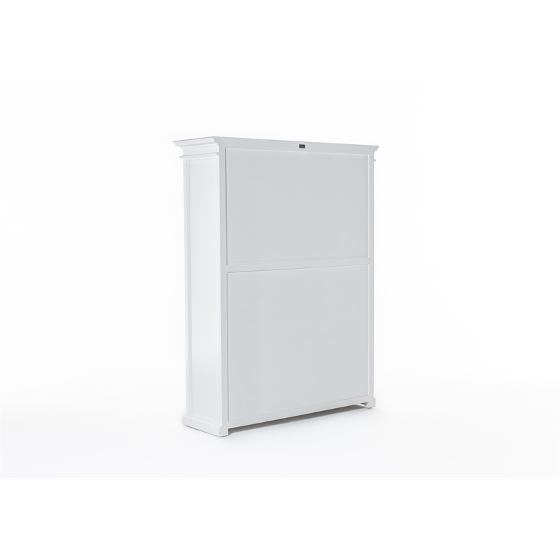 NovaSolo Bookcase with 5 Shelves Halifax Solid Wood in White