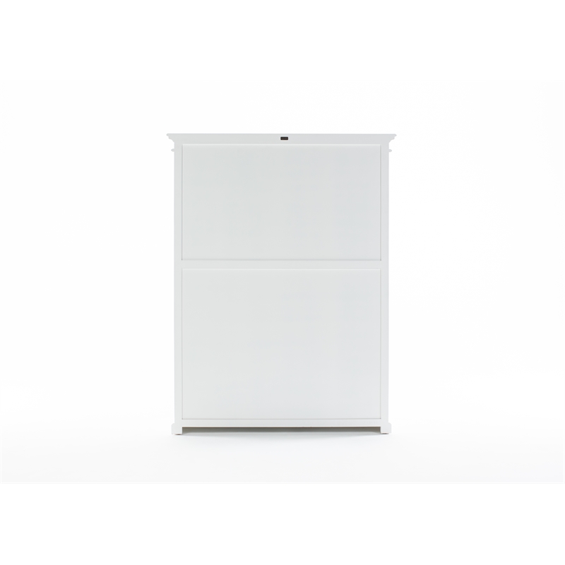 NovaSolo Bookcase with 5 Shelves Halifax Solid Wood in White