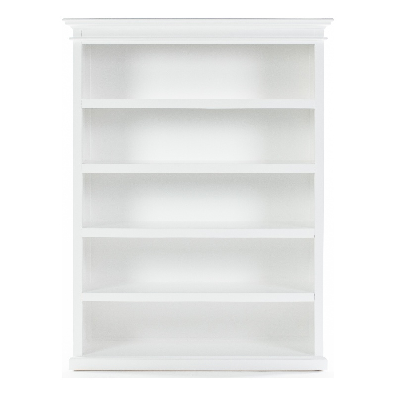 NovaSolo Bookcase with 5 Shelves Halifax Solid Wood in White