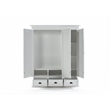 Novasolo Wardrobe with 3 Doors Solid Wood in White