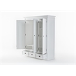 Novasolo Wardrobe with 3 Doors Solid Wood in White