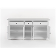 NovaSolo Buffet with 5 Doors Provence Solid Wood in White