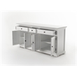 NovaSolo Buffet with 5 Doors Provence Solid Wood in White