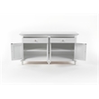 NovaSolo Hutch Bookcase Unit Skansen Solid Wood in White