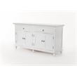 NovaSolo Hutch Bookcase Unit Skansen Solid Wood in White