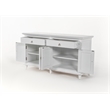 NovaSolo Hutch Bookcase Unit Skansen Solid Wood in White