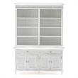 NovaSolo Hutch Bookcase Unit Skansen Solid Wood in White
