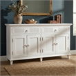 NovaSolo Hutch Bookcase Unit Skansen Solid Wood in White