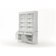NovaSolo Hutch Bookcase Unit Skansen Solid Wood in White