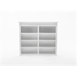 NovaSolo Hutch Bookcase Unit Skansen Solid Wood in White