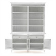 NovaSolo Hutch Bookcase Unit Skansen Solid Wood in White