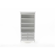NovaSolo Bookcase with 3 Drawers Skansen Solid Wood in White