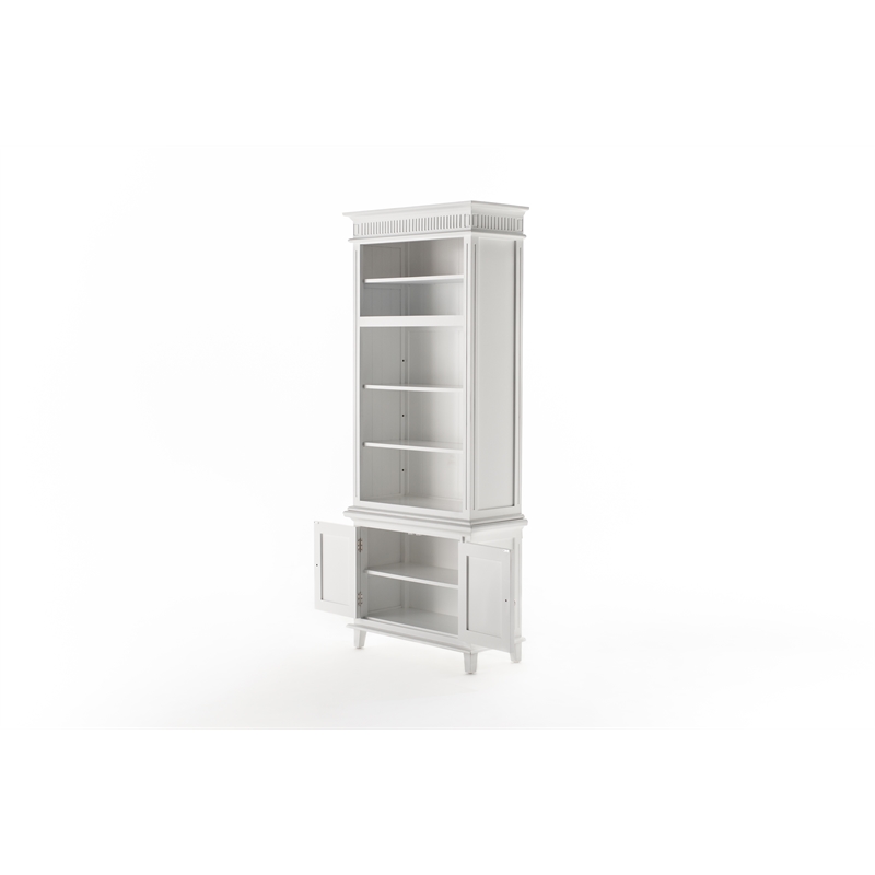 NovaSolo Single-Bay Hutch Unit Skansen Solid Wood in White
