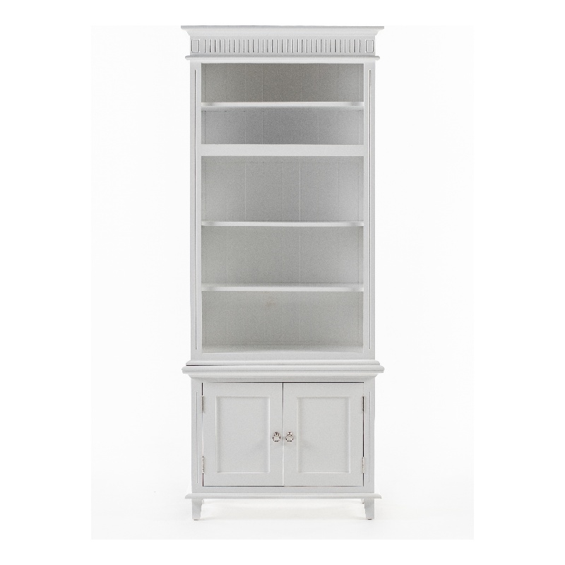 NovaSolo Single-Bay Hutch Unit Skansen Solid Wood in White
