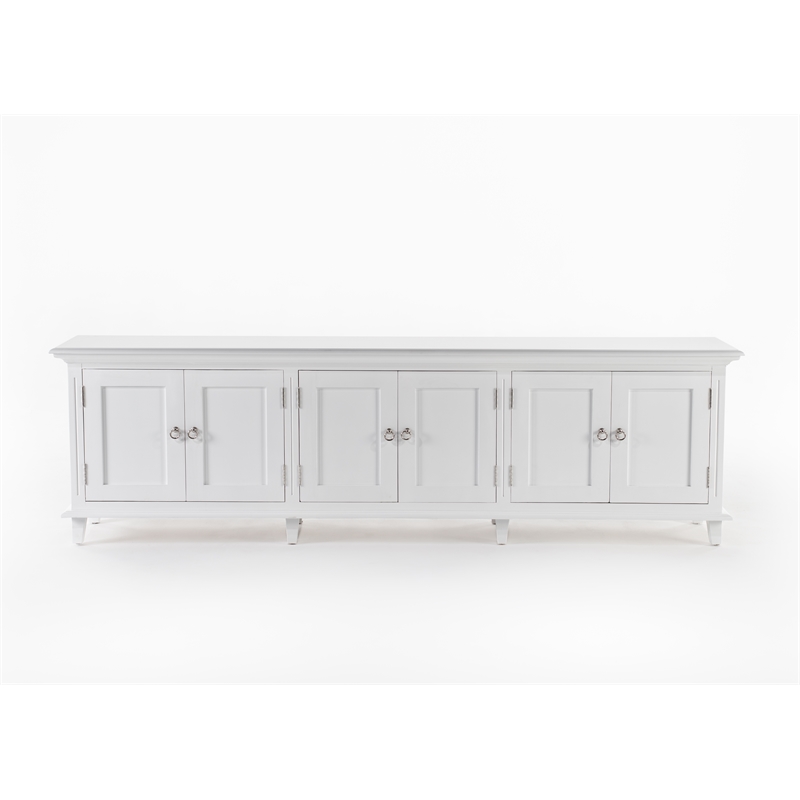 NovaSolo Triple-Bay Hutch Unit Skansen Solid Wood in White