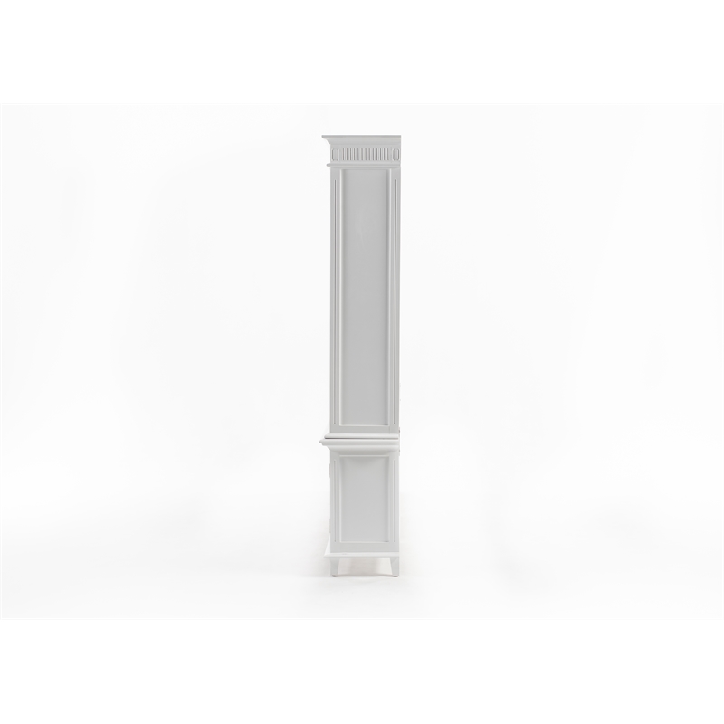 NovaSolo Triple-Bay Hutch Unit Skansen Solid Wood in White