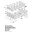 Leo & Lacey Modern Wood Twin Over Full Bunk Bed with USB Charger in White