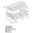 Leo & Lacey Twin Over Full Bunk Bed in Walnut