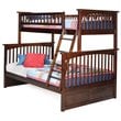 Leo & Lacey Twin Over Full Bunk Bed in Walnut