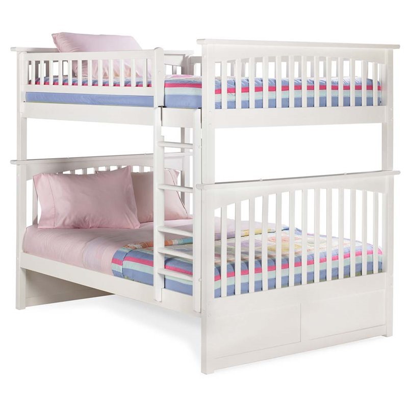 Leo & Lacey Full Over Full Bunk Bed in White