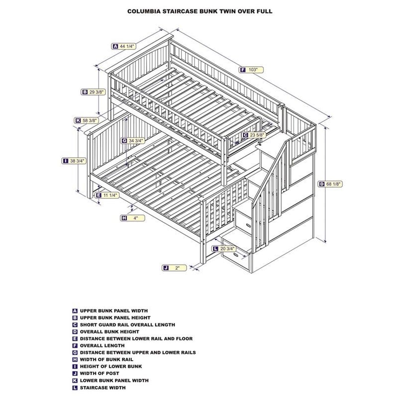 Leo & Lacey Twin Over Full Staircase Bunk Bed