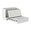 Leo & Lacey Modern Solid Wood Queen Murphy Bed Chest Decor in White