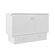 Leo & Lacey Modern Solid Wood Queen Murphy Bed Chest Decor in White