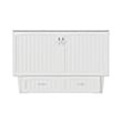 Leo & Lacey Modern Solid Wood Queen Murphy Bed Chest Decor in White