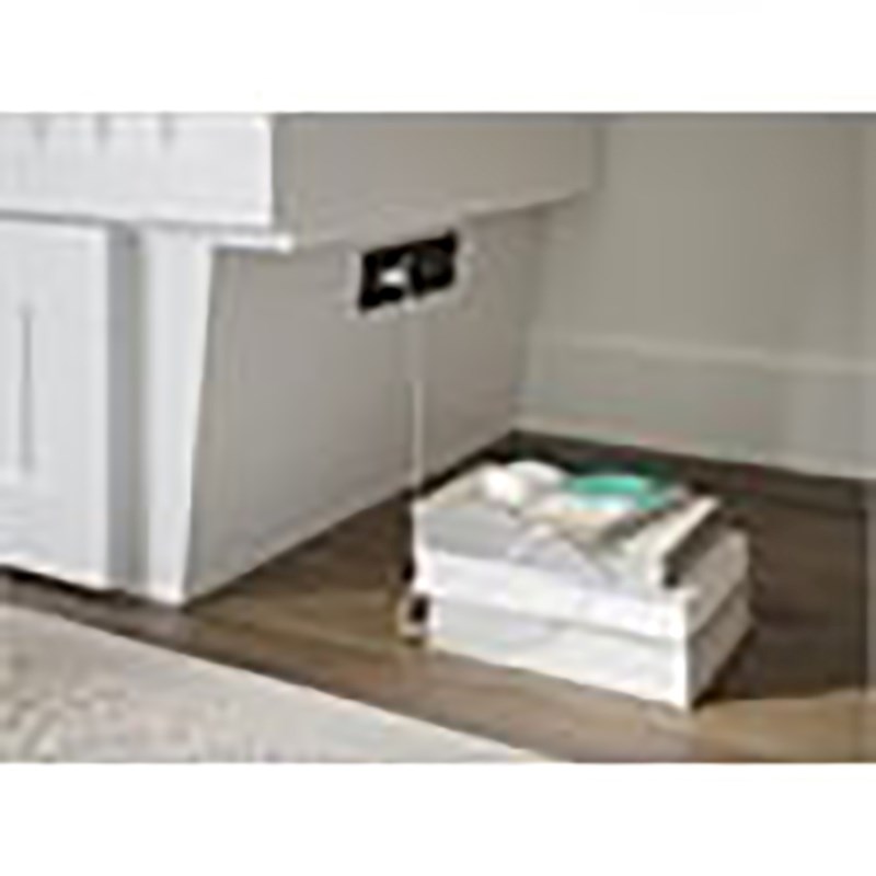 Leo & Lacey Modern Solid Wood Queen Murphy Bed Chest Decor in White