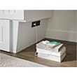 Leo & Lacey Modern Solid Wood Queen Murphy Bed Chest Decor in White