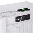Leo & Lacey Transitional Wood Side Table with USB Charging Ports in White
